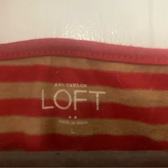 Ann Taylor LOFT Striped Long Sleeve Top Size Large - Picture 3 of 3